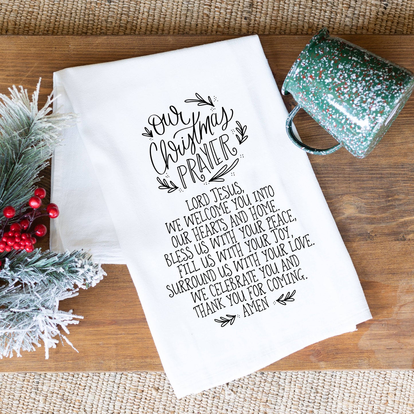 Christmas Prayer Tea Towel