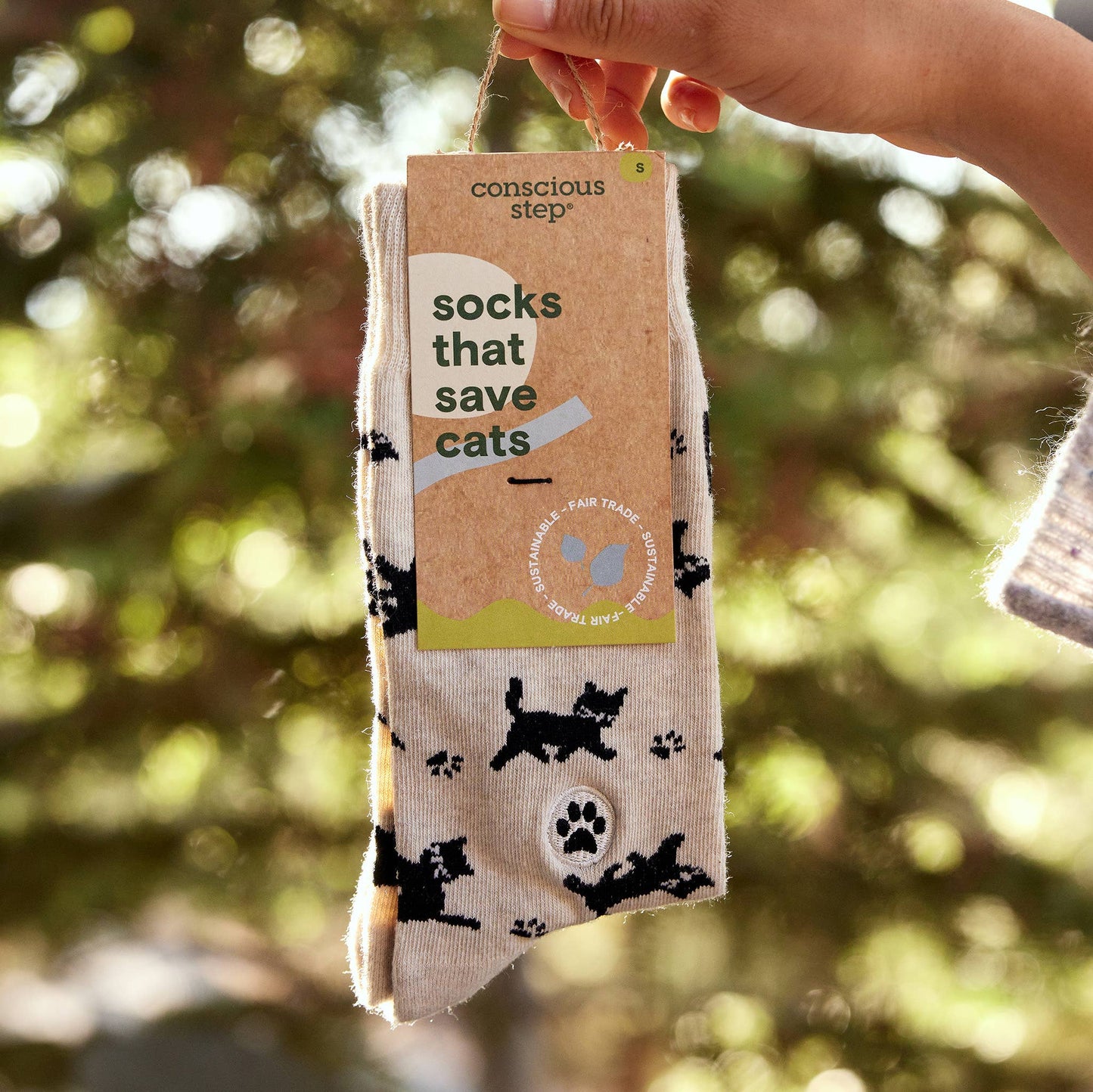 Socks that Save Cats (Beige Cats): Small