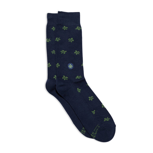 Socks that Protect Turtles (Navy Turtles): Default / Small