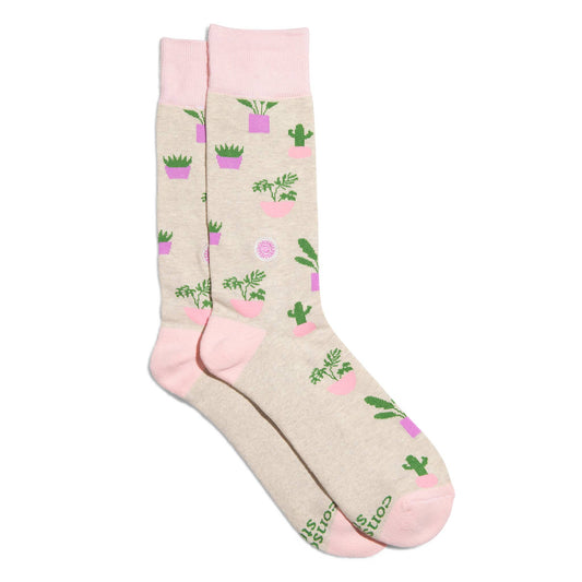 Socks that Support Mental Health (Happy Houseplants): Medium