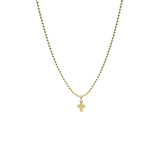 14k Gold Filled 15" Cross Neck Waterproof Necklace