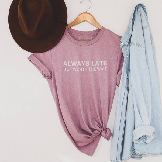 Always Late T-shirt - Heather Lilac