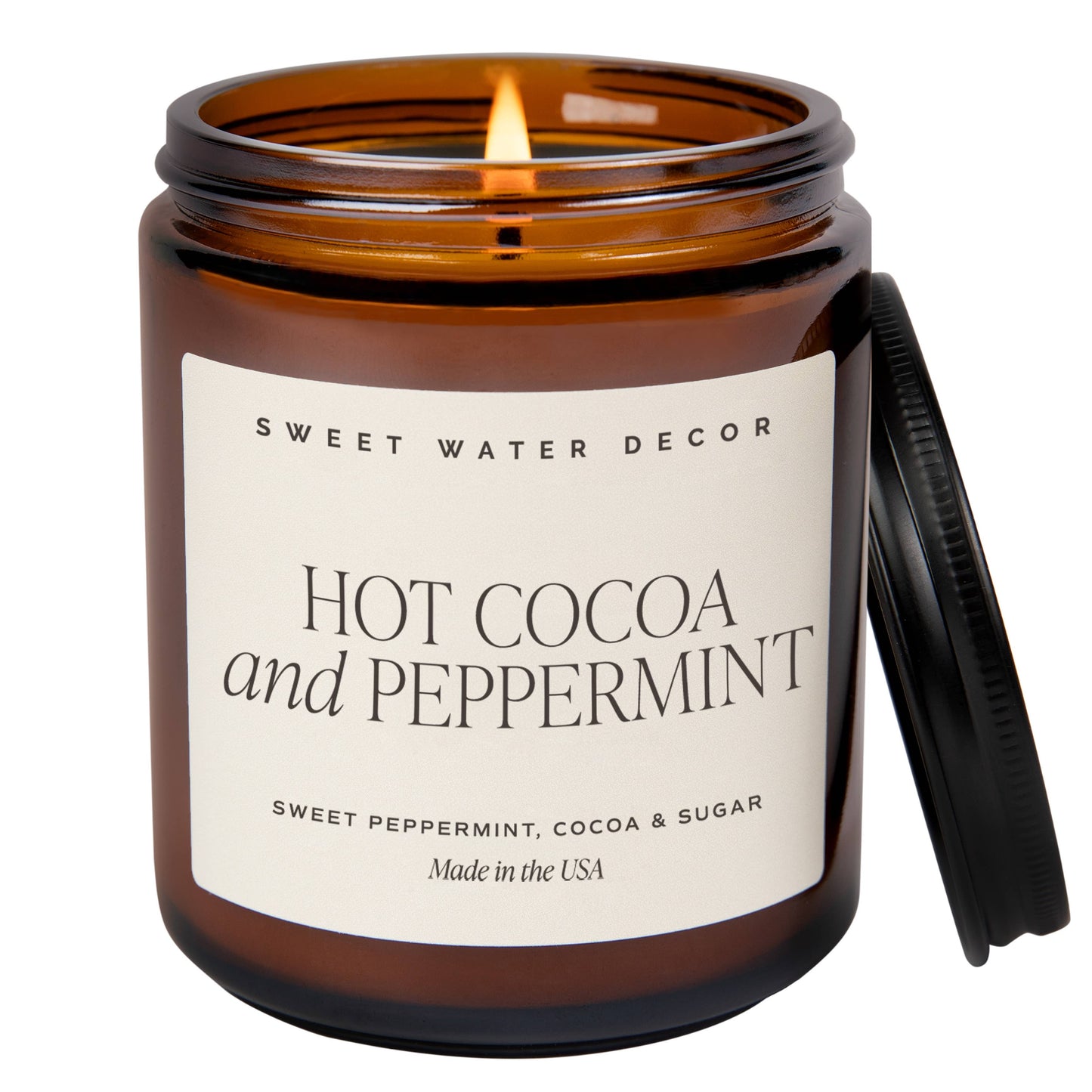 Hot Cocoa and Peppermint Soy Candle 9oz.