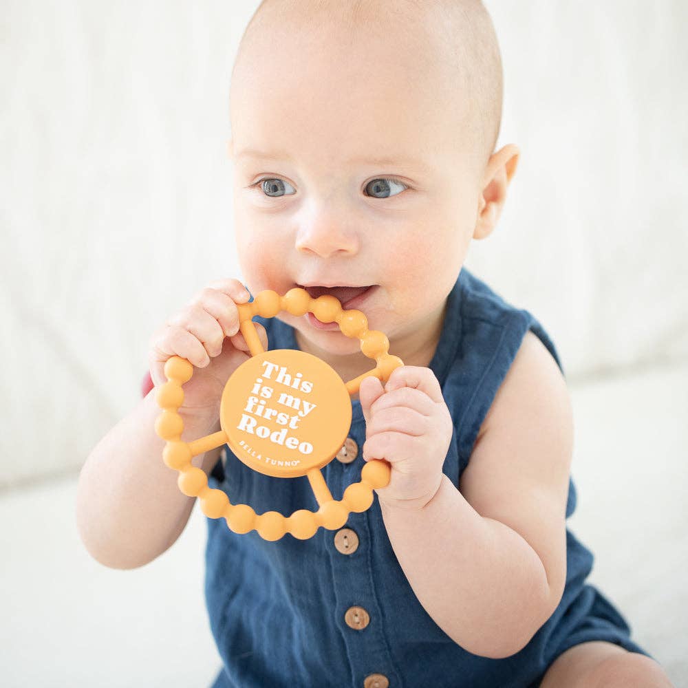 Orange This Is My First Rodeo Teether