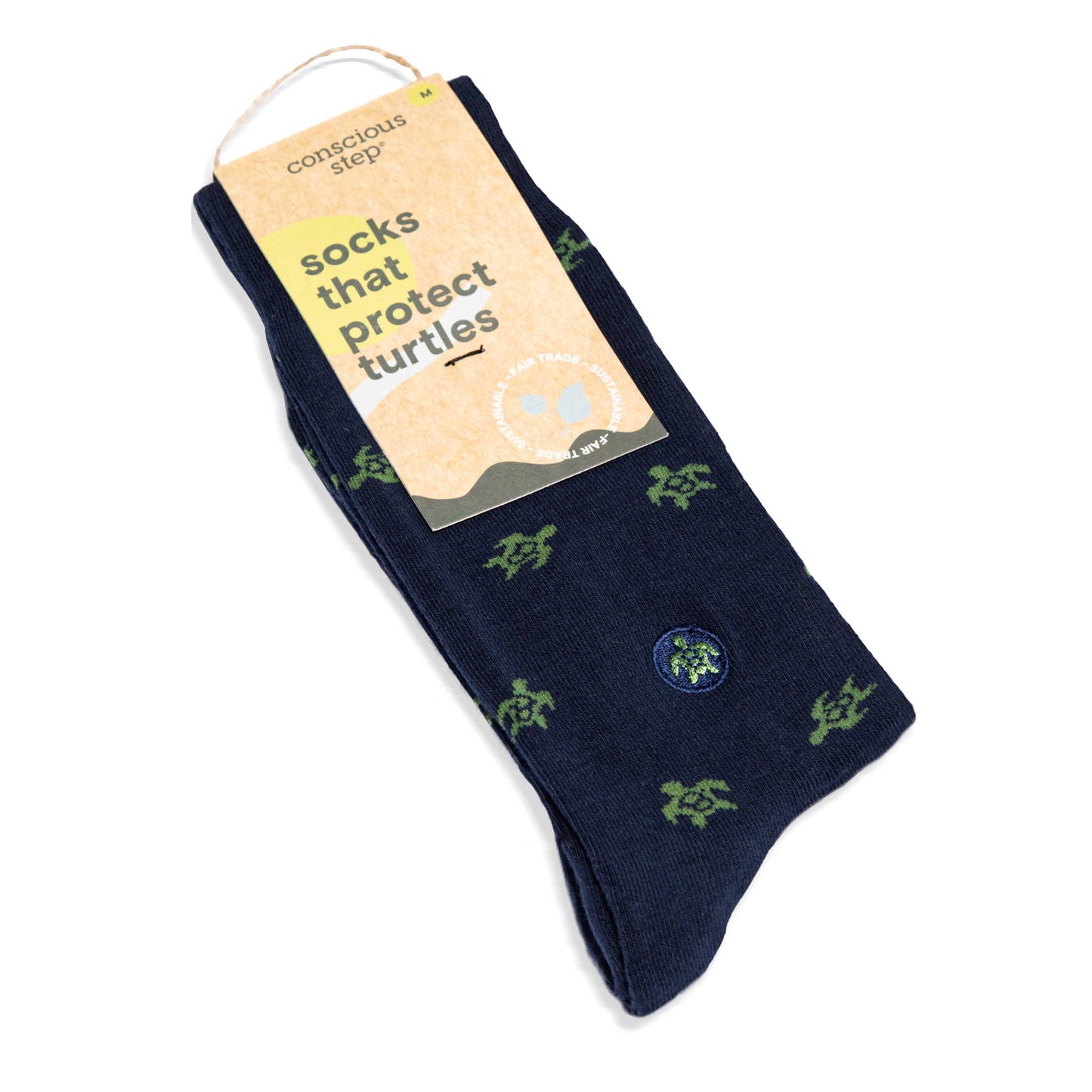 Socks that Protect Turtles (Navy Turtles): Default / Small