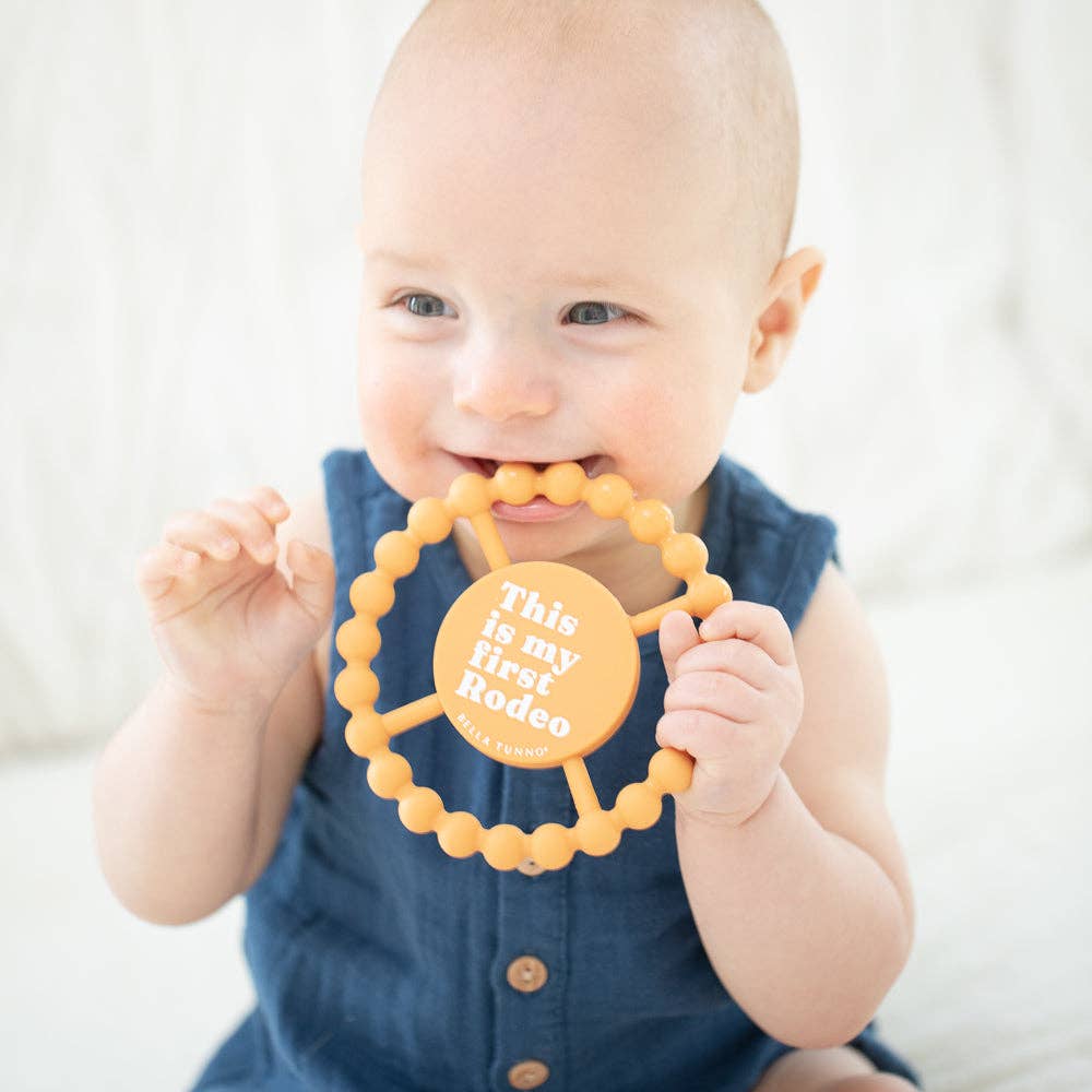 Orange This Is My First Rodeo Teether