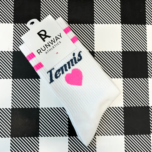 Tennis Heart Socks