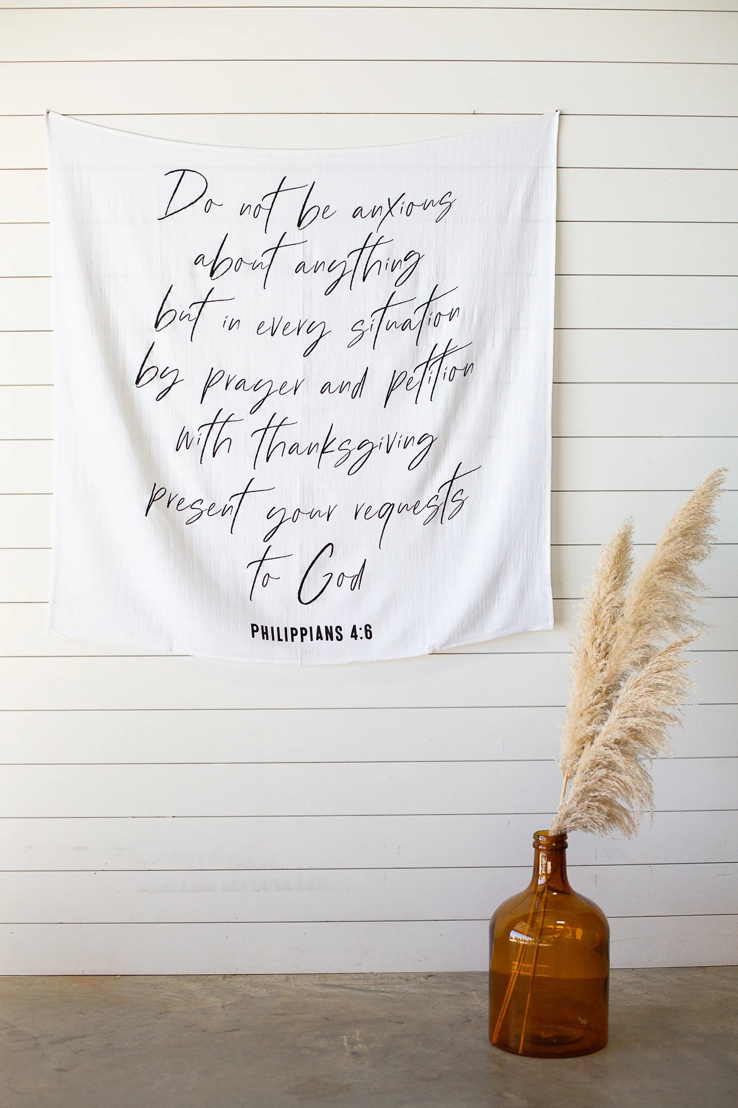 Organic Swaddle Blanket - Philippians 4:6