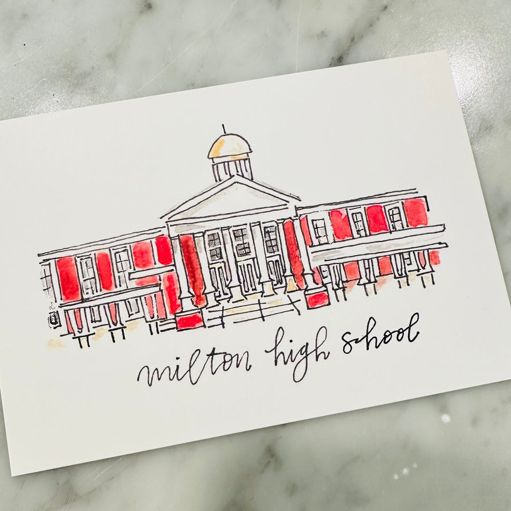 Milton High School, Georgia flat notecards