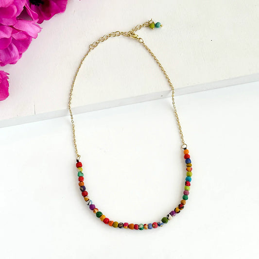 Delicate Kantha Necklace