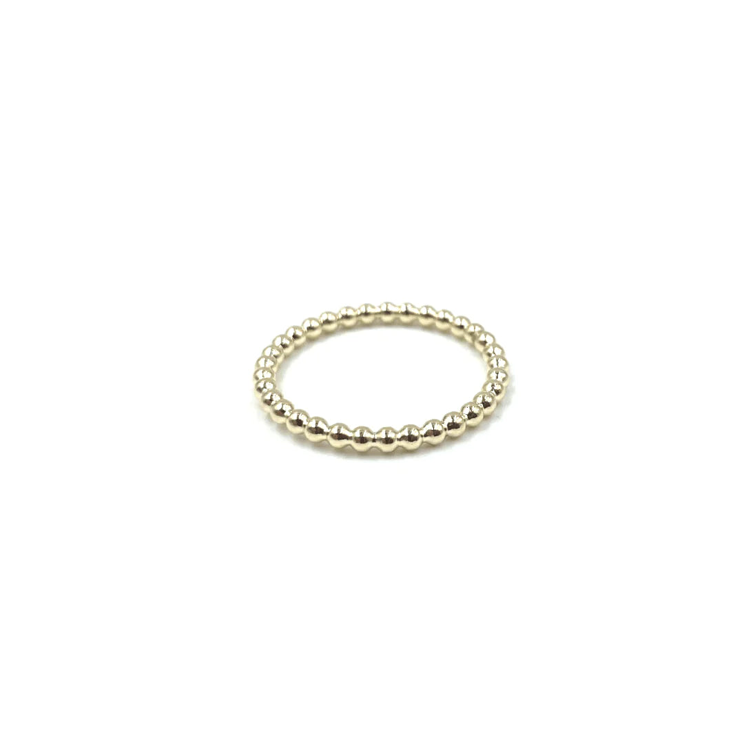 Gold Small Round Stone Ring