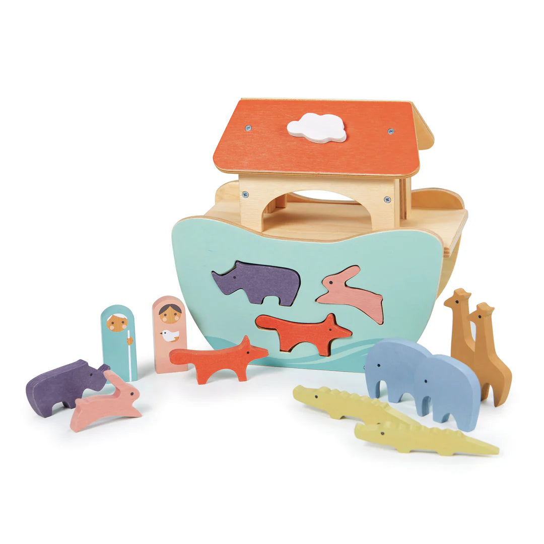 Wooden Little Noah's Ark Play Set