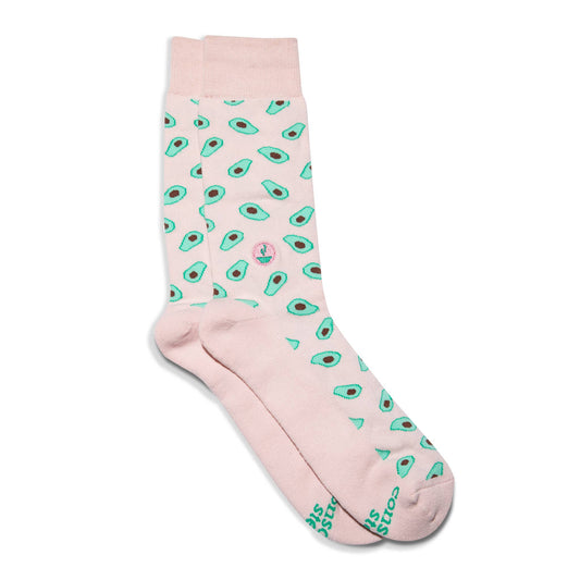 Socks that Provide Meals (Pink Avocados): Small