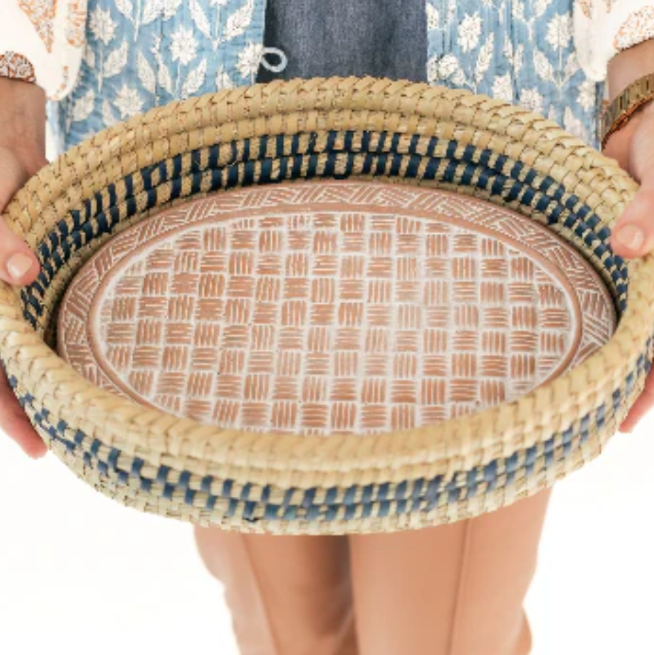 handwoven bread warming basket