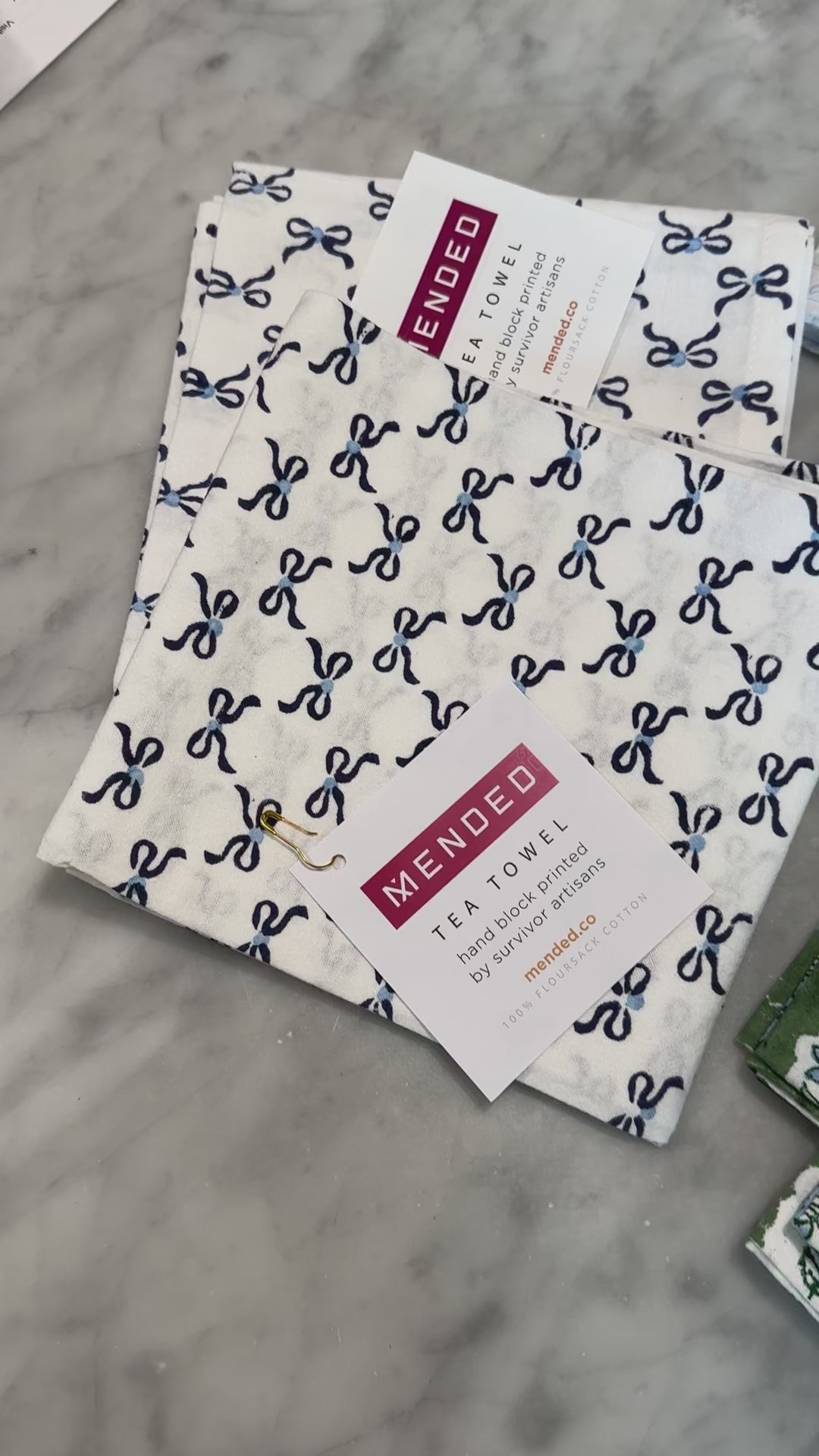 Mended Block Printed Kitchen Towels