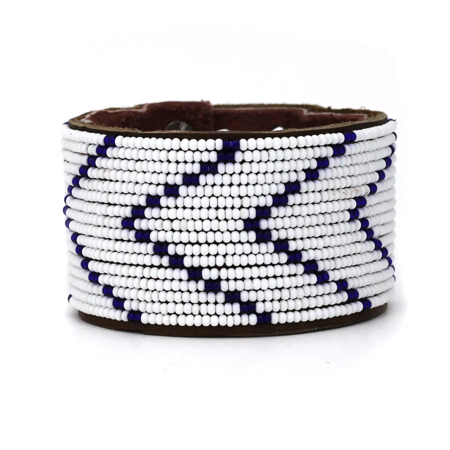 Large Beaded Leather Cuff