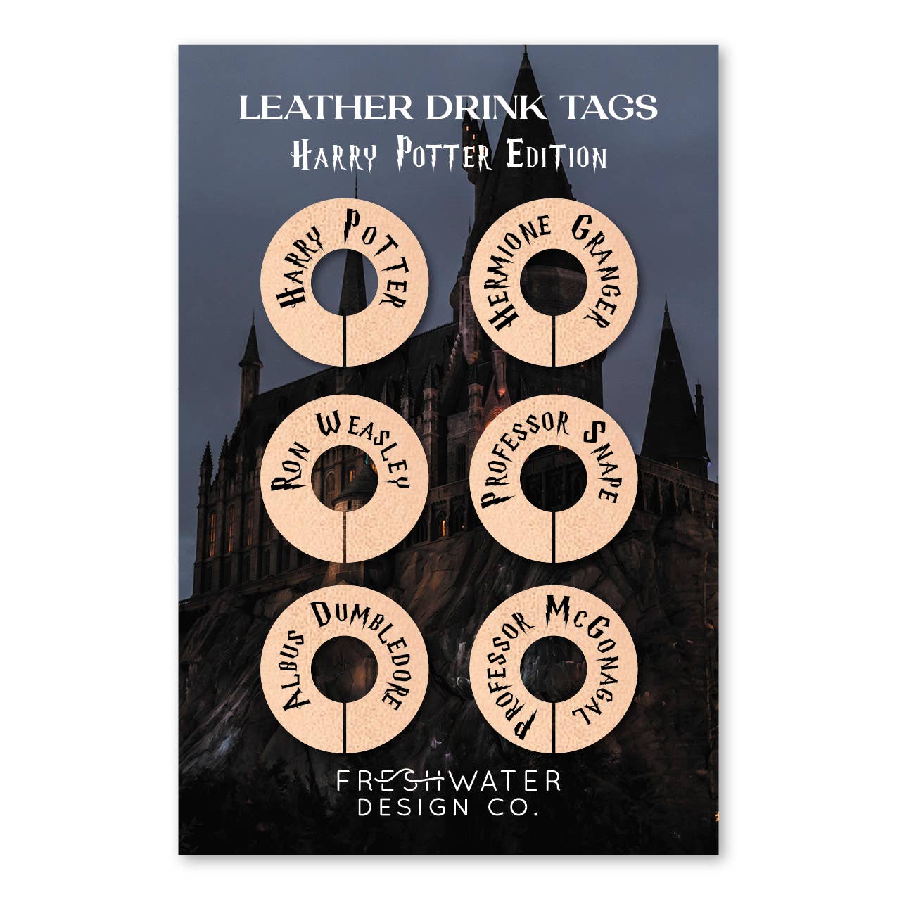 Harry Potter Leather Drink Tags