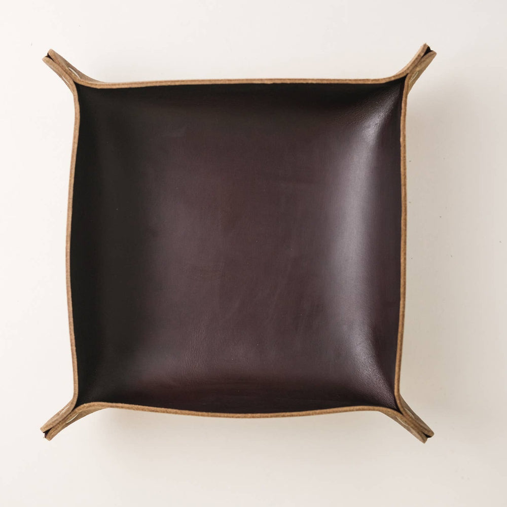 leather valet tray