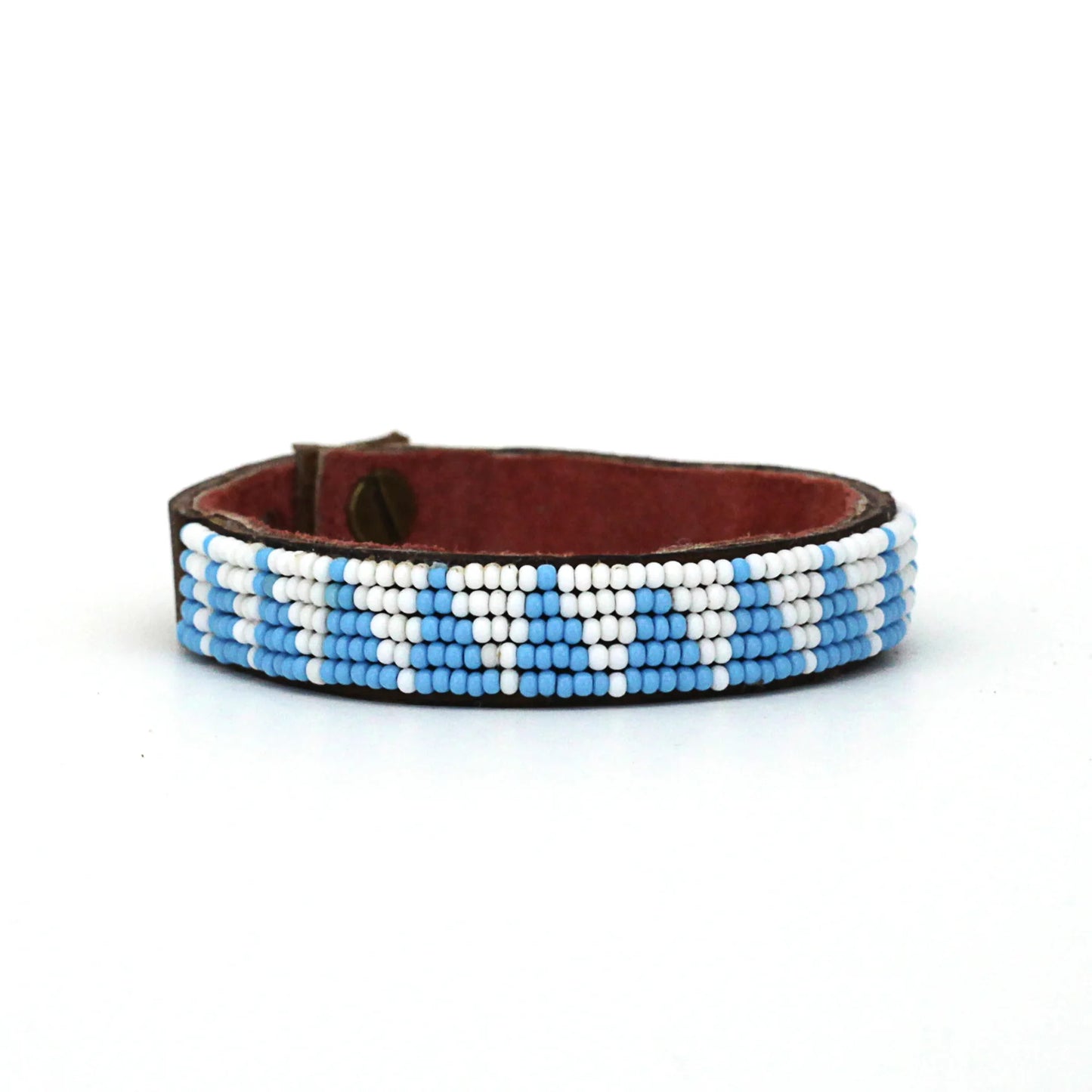 Small Beaded Leather Cuff