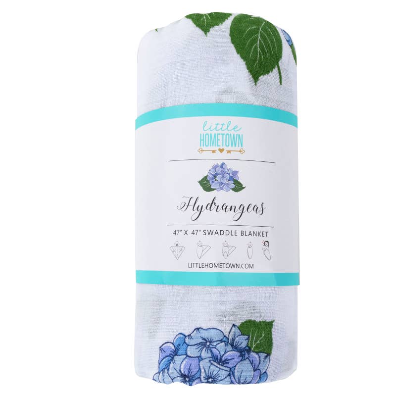 Hydrangeas Swaddle Blanket