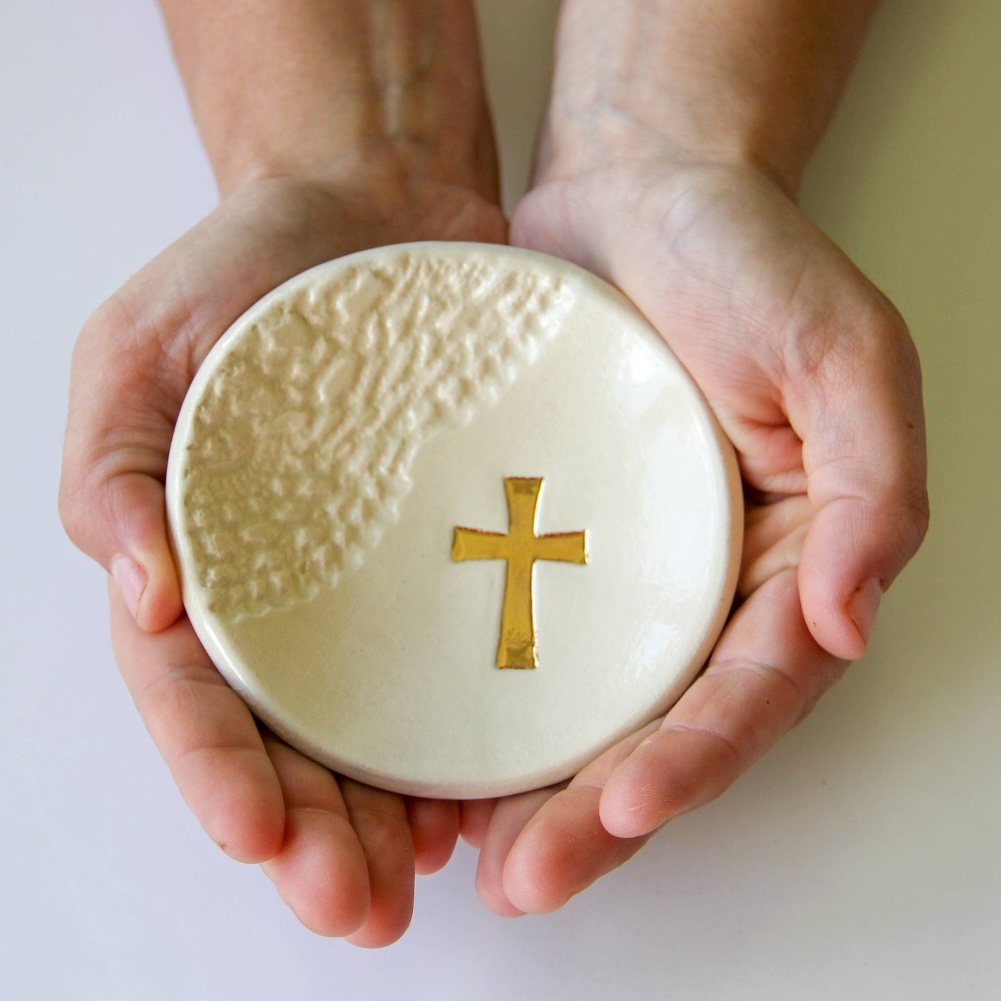 Gold Cross Ring Dish