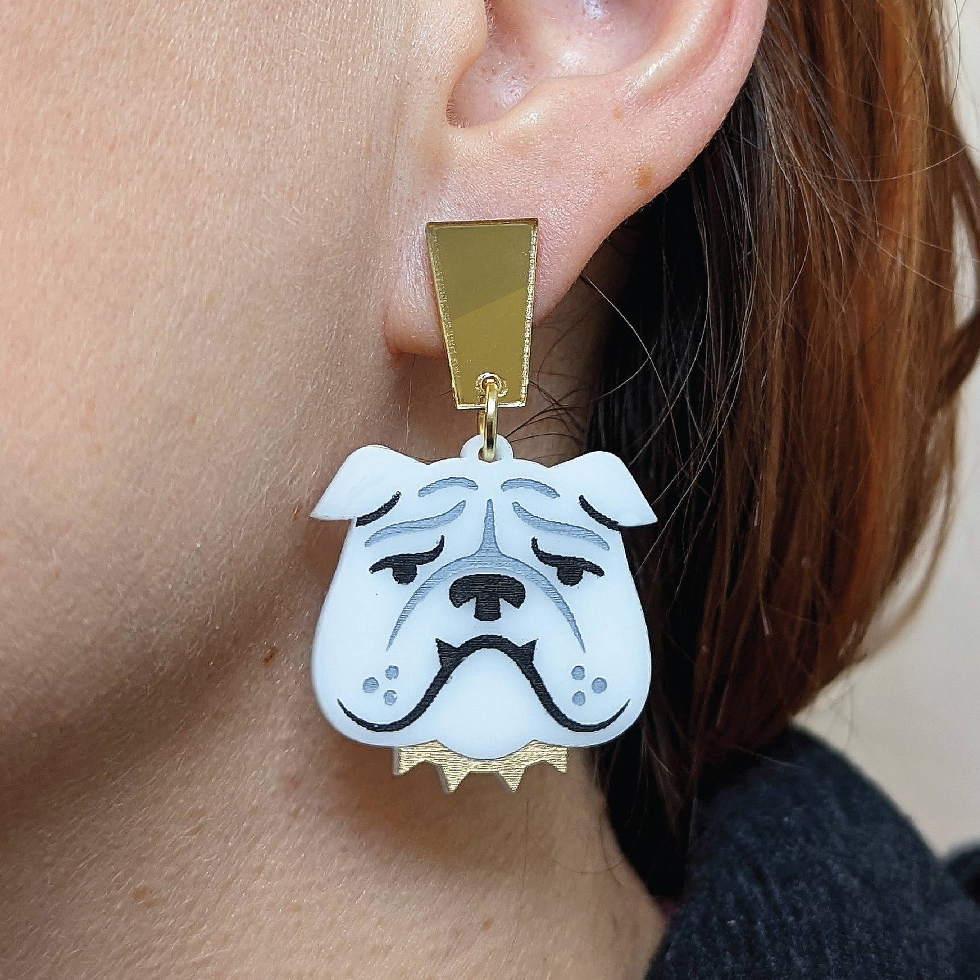 bulldog earrings