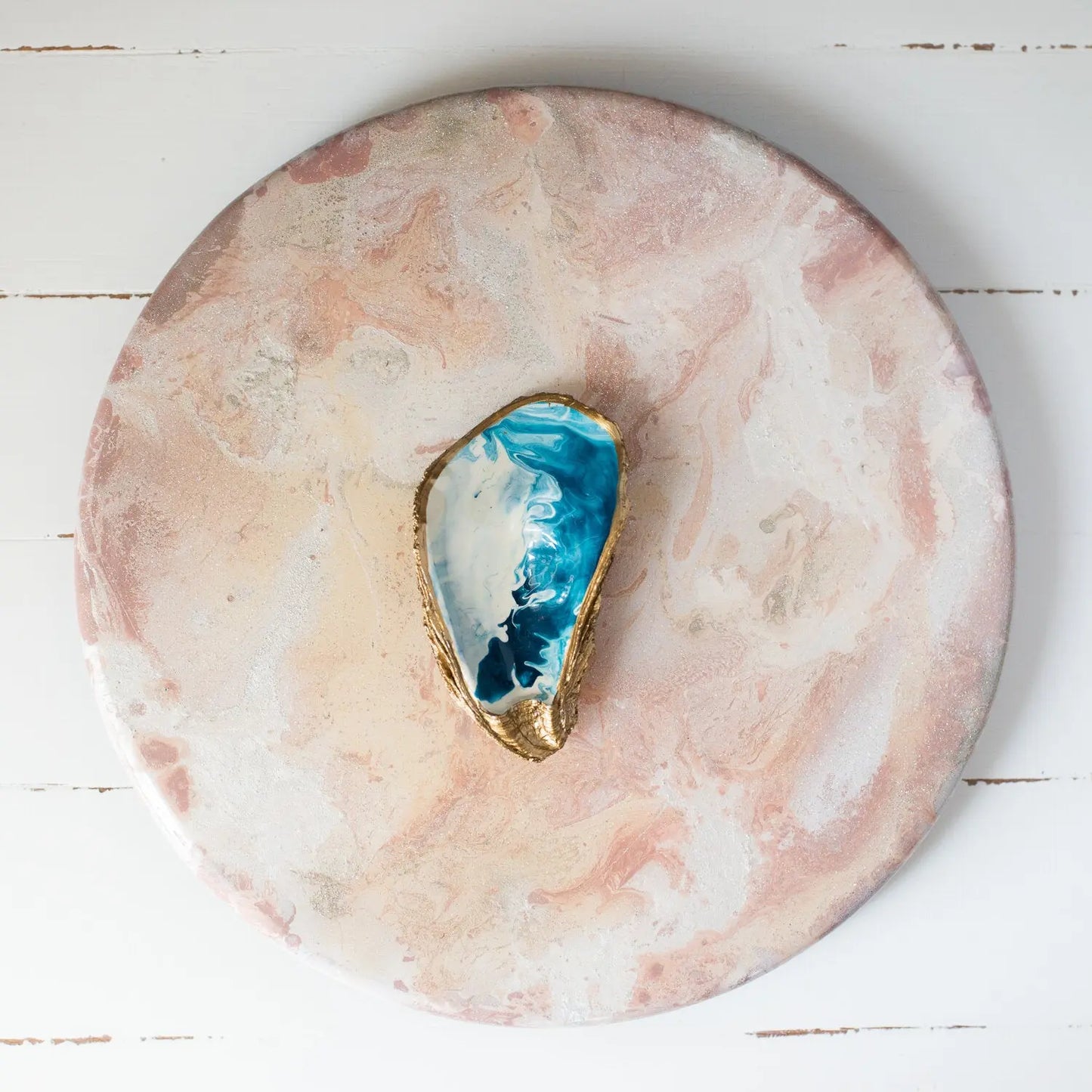 Ocean Painted Oyster Dish