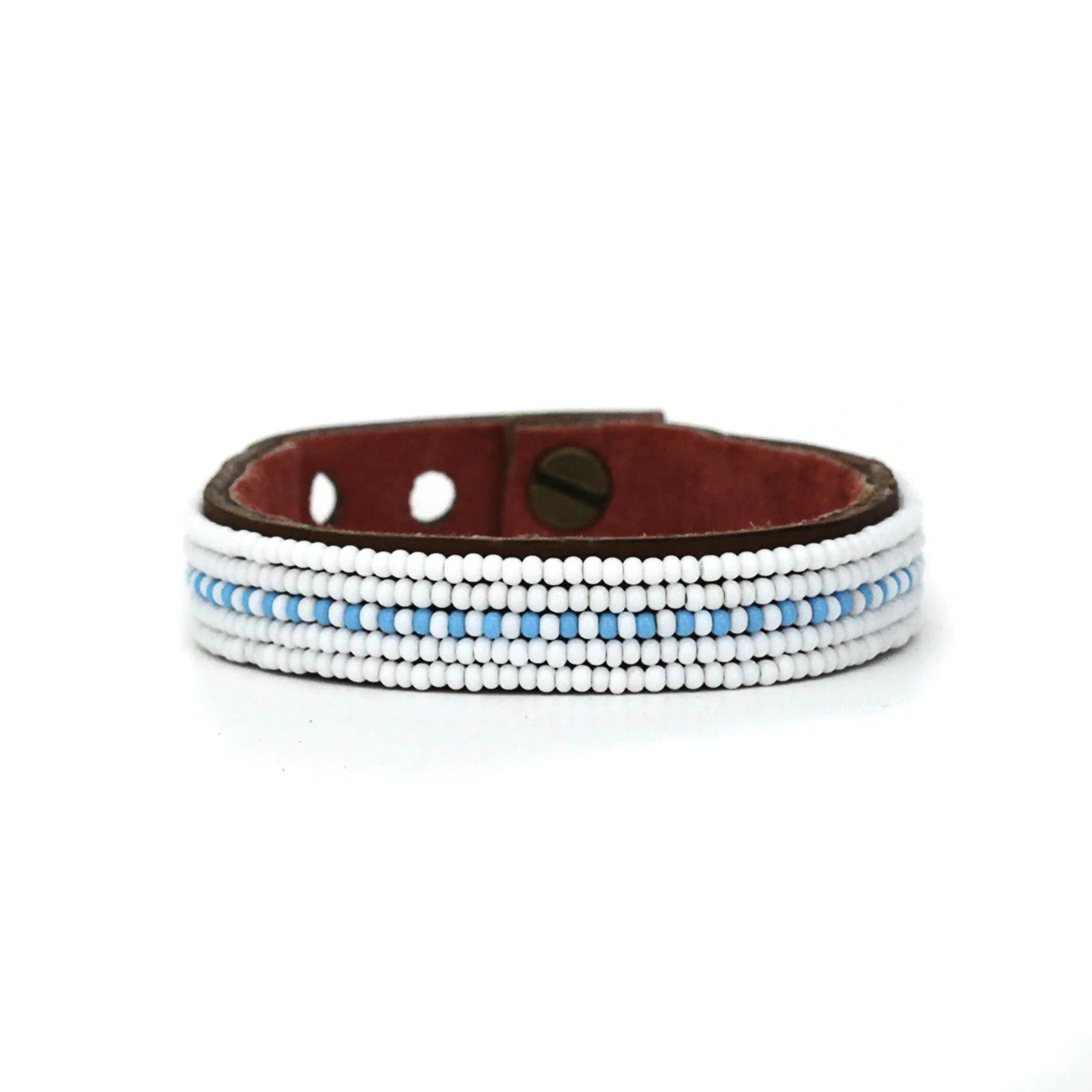 Small Beaded Leather Cuff