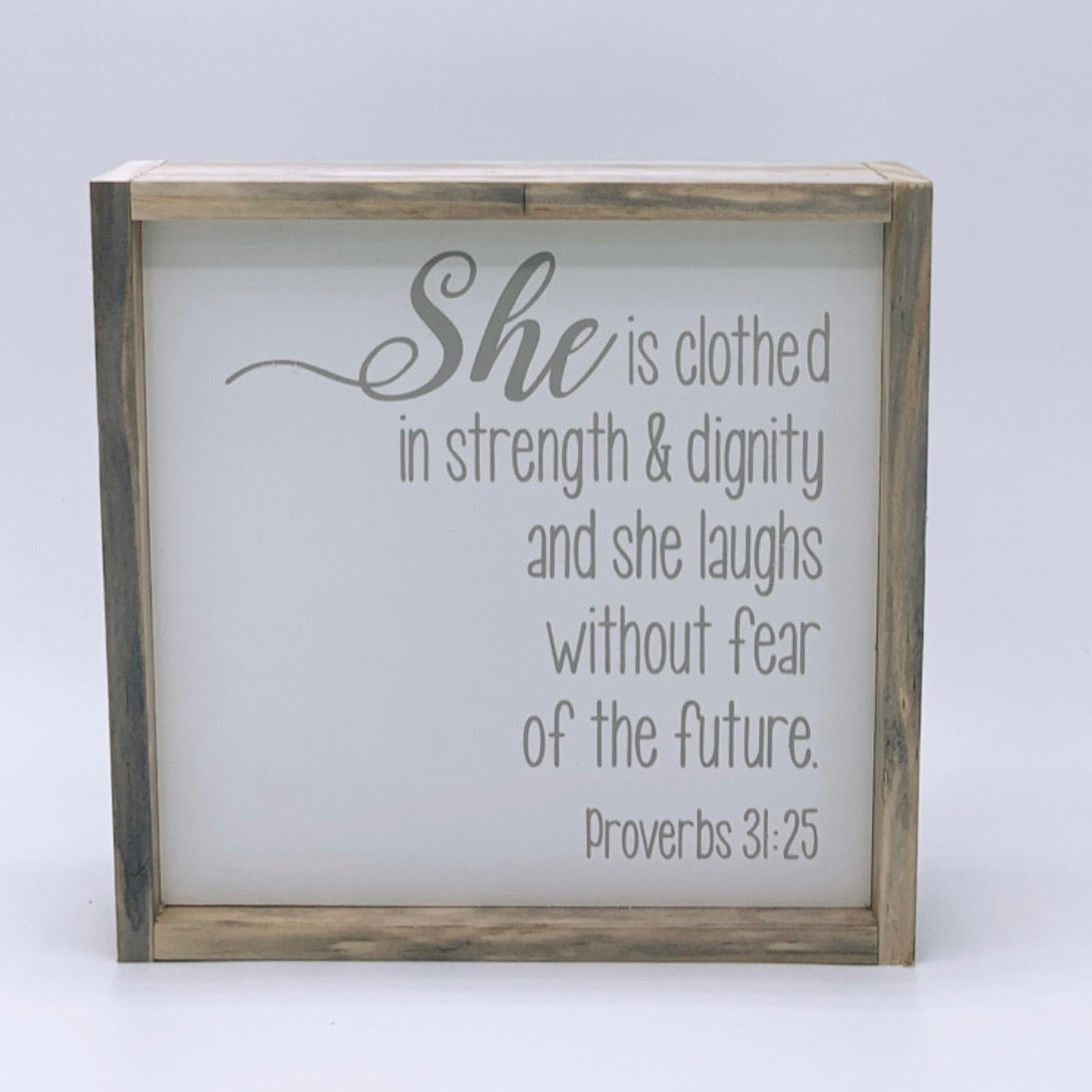 She is clothed in strength