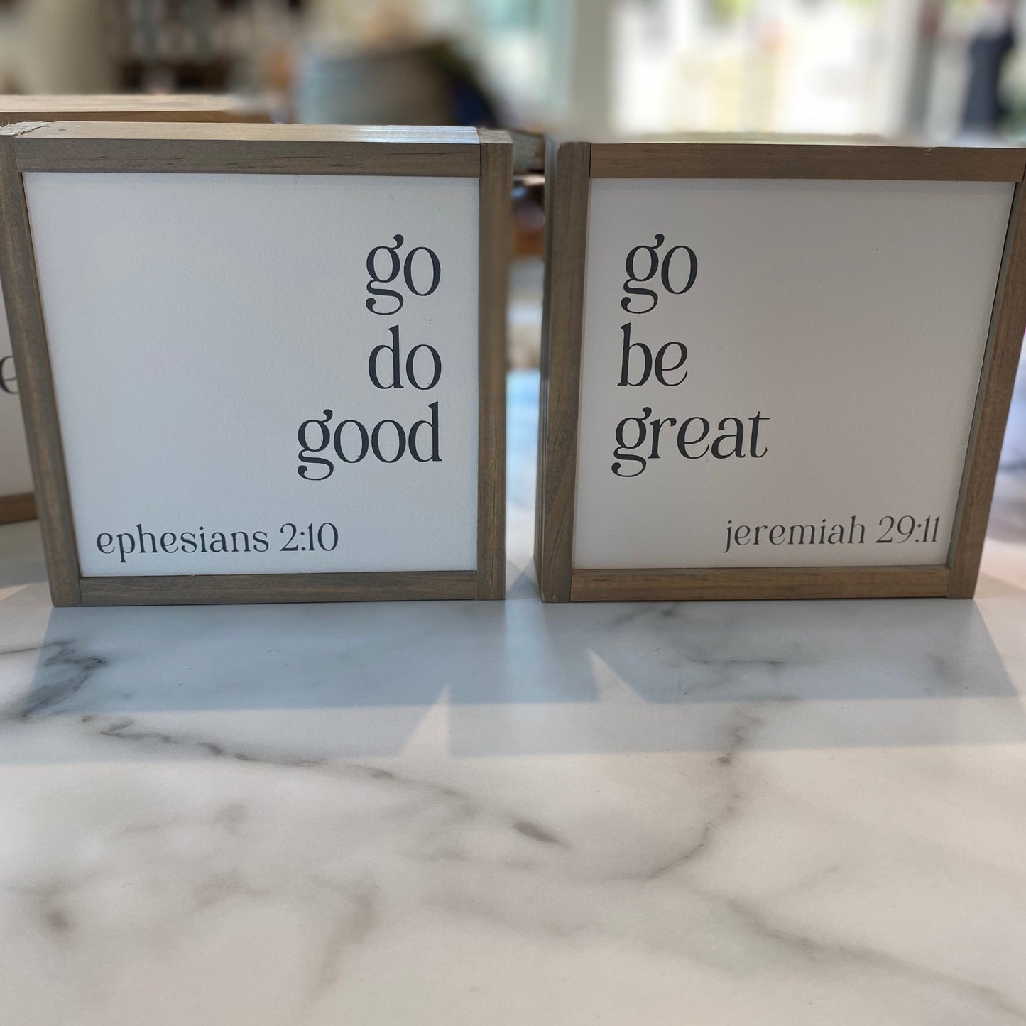 go do good wooden sign