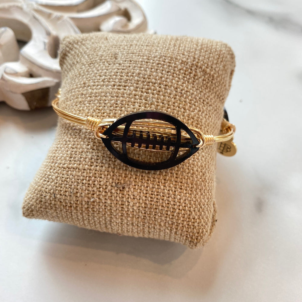 acrylic football bangle bracelet