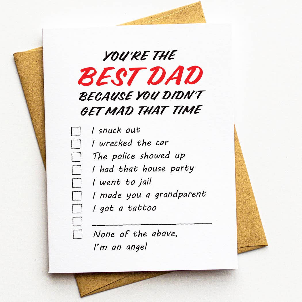 Best Dad Multiple Choice Card