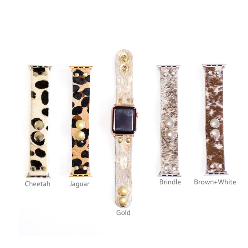 Animal Print Leather Apple Watch Band