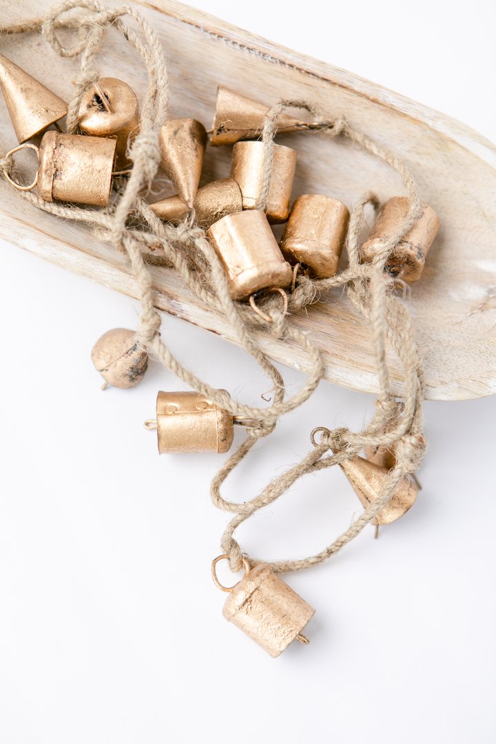 Rustic Brass Bell Garland