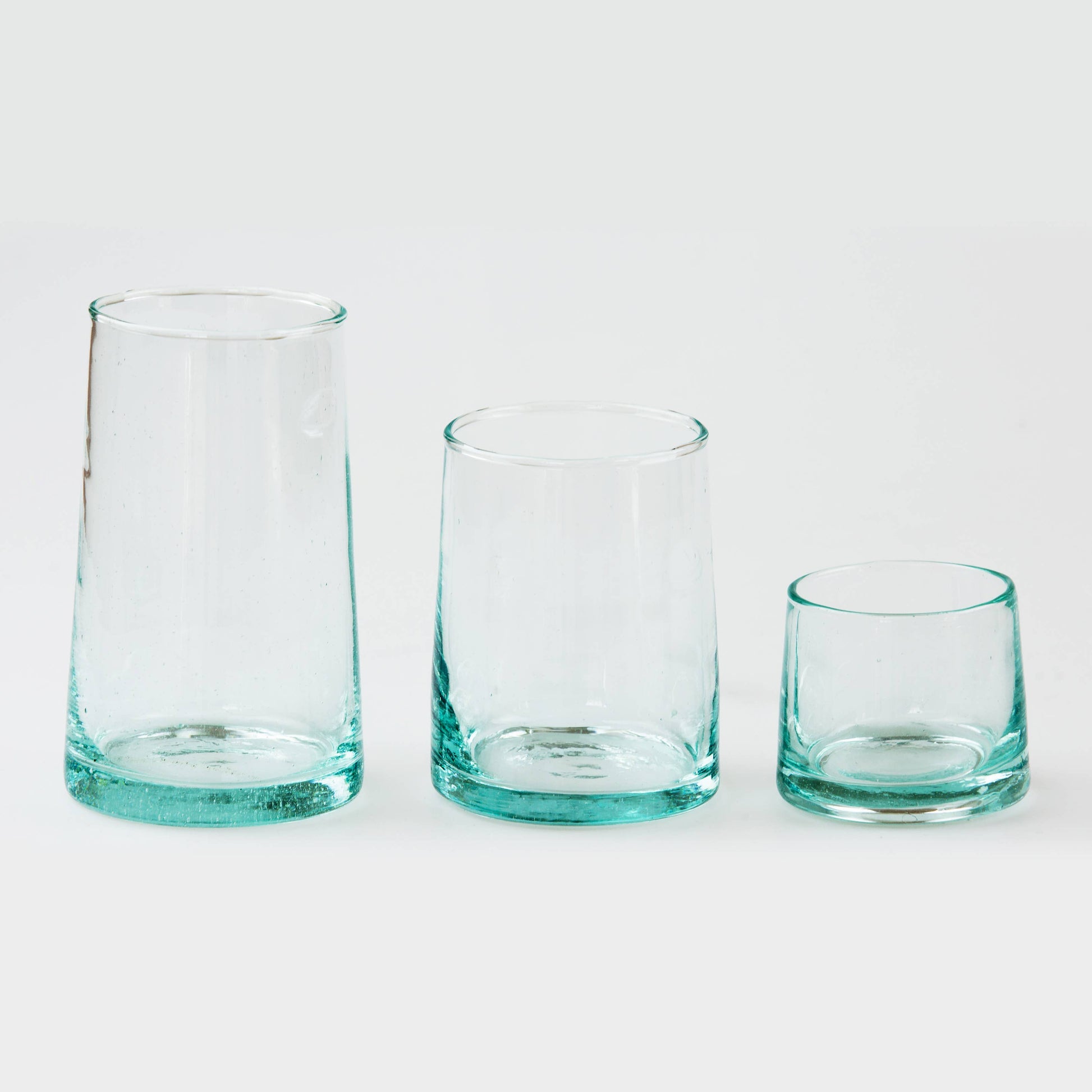 handblown recycled glasses