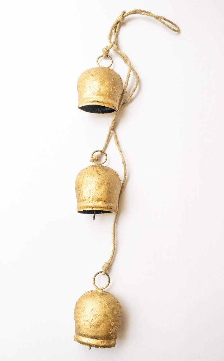 Rustic Brass Three Tula Bell Chime