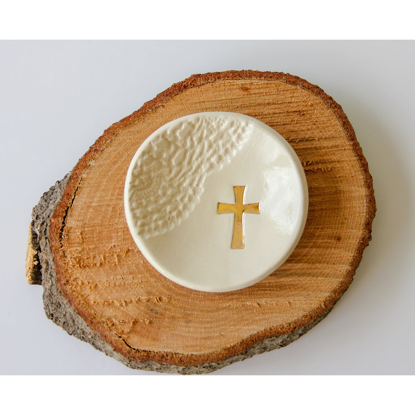 Gold Cross Ring Dish